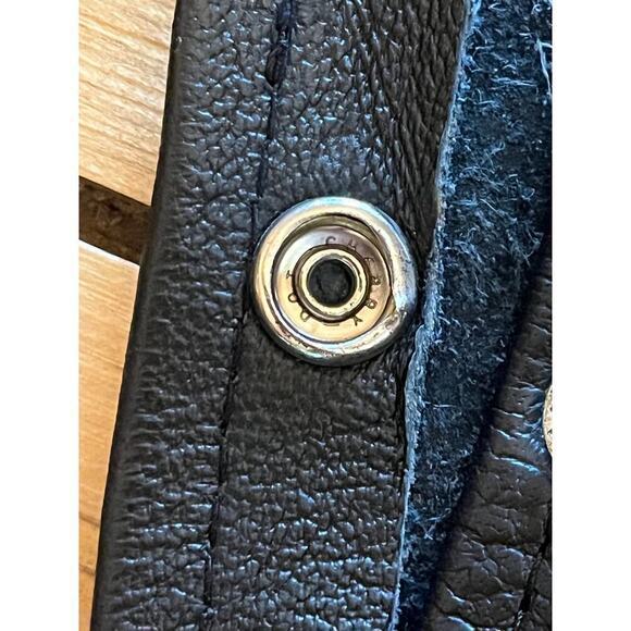 Hot Leathers Ladies Black Leather Motorcycle Fringed Biker Adjustable Buckle. SM - Picture 4 of 8